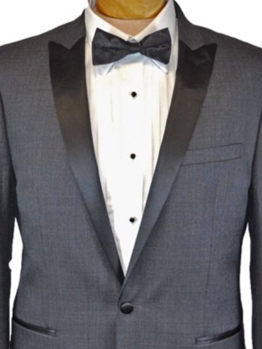 Worn Once! Calvin Klein 2-Piece Tuxedo Suit 44L Gray/Black